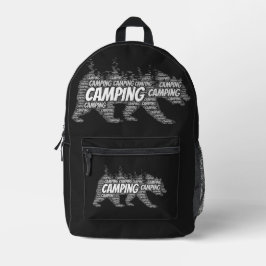 Rustikale schwarze Bären im Wald Bedruckter Rucksack