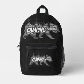 Rustikale schwarze Bären im Wald Bedruckter Rucksack