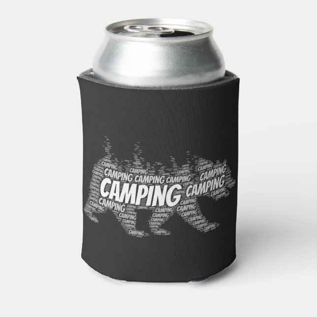 Rustikale schwarze Bären im Wald Dosenkühler (Kanne Rückseite)