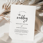 Rustikale Script-Hochzeit Einladung<br><div class="desc">Diese rustikale Hochzeitseinladung ist perfekt für eine Hochzeit auf dem Lande. Das schlichte und moderne Schwarz-Weiß-Design besticht durch eine einzigartige handgeschriebene Kalligraphie mit zeitgenössischem minimalistischem Boho-Stil. Anpassbar in jeder Farbe. Behalt das Design minimal und simpel,  wie es ist,  oder personalisiere es durch Hinzufügen von eigenen Grafiken und Kunstwerken.</div>