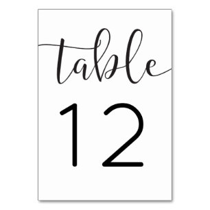 Rustikale Script-Table-Cards Hochzeiten von Tischn Tischnummer