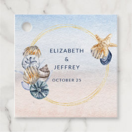 Rustikale Seashells Ocean Sea Summer Beach Hochzei Geschenkanhänger