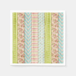 Rustikale Shabby Rose Hütte Tea Party Serviette