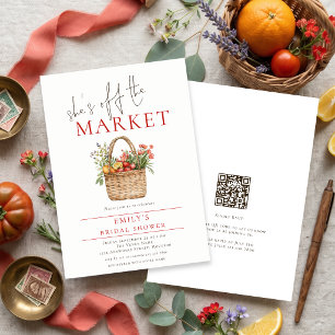 Rustikale Sie ist vom Markt QR-Code Hochzeit Einladung