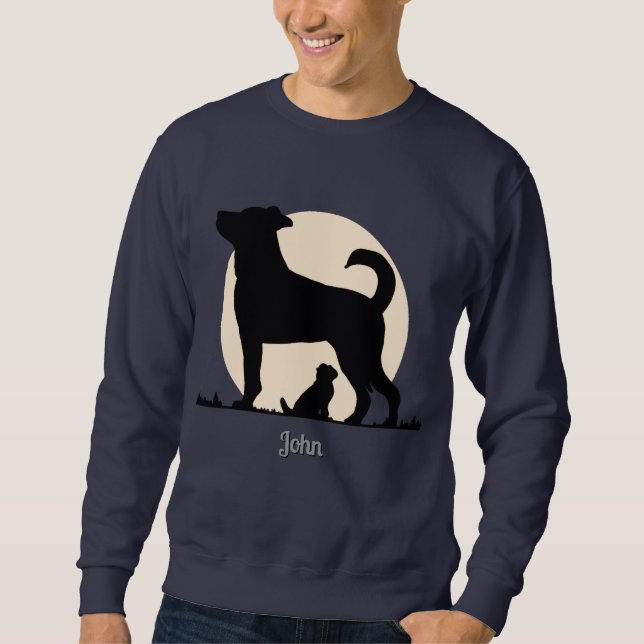 Rustikale Silhouette von Mama & Pup mit Emotionale Sweatshirt (Vorderseite)