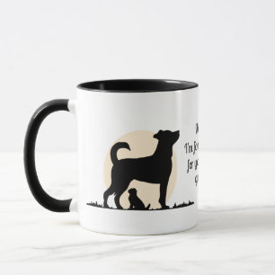 Rustikale Silhouette von Mama & Pup mit Emotionale Tasse