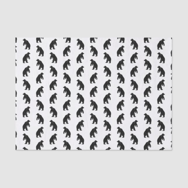 Rustikale Silhouetten Seidenpapier (Vorderseite)