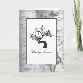 Rustikale Silver Birch Tree Baby Dusche Einladung