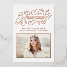 Rustikale Skriptklasse 2024 Abschluss Rose Gold