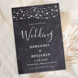 Rustikale Slate String Lights Landkreis QR Code We Einladung<br><div class="desc">Mit diesen eleganten und rustikalen Chalkboards und Streichellichtern laden Sie Freunde und Familie zu Ihrer Hochzeit ein. Diese einzigartige Schieferplatte in einer Hochzeitseinladung bietet elegante weiße Saitenleuchten auf grauem Tonschiefer-Design mit Hochzeitswebsite qr-Code für leichte UAWG. Personalisieren Sie diese Chalkboard-Hochzeitseinladungen mit Namen, Hochzeitstag und Ort. Sehen Sie sich unsere Hochzeitskollektion an,...</div>