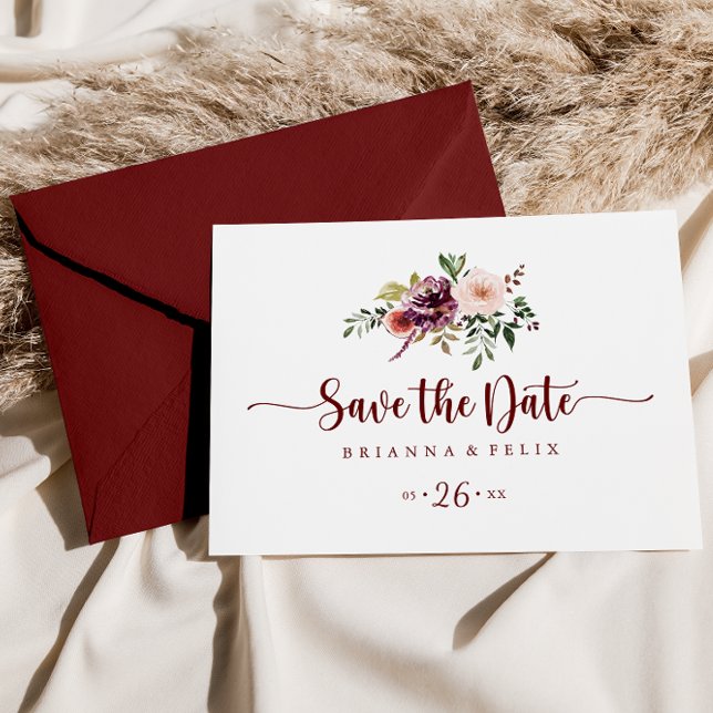 Rustikale Sommer-Blütenblüte Save the Date Postkarte (Von Creator hochgeladen)