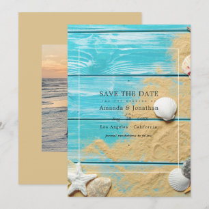 Rustikale Sommer-Strandhochzeit - Rettet das Datum Save The Date