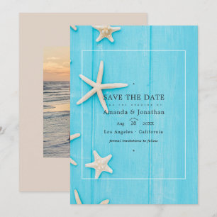 Rustikale Sommer-Strandhochzeit Save The Date