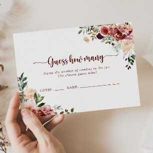 Rustikale Sommerblüte schätzt die Anzahl der Spiel Visitenkarte