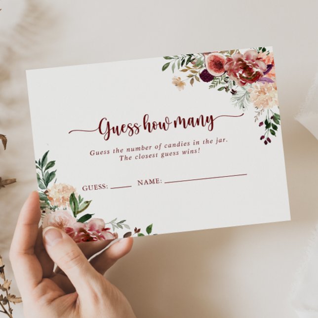 Rustikale Sommerblüte schätzt die Anzahl der Spiel Visitenkarte (Von Creator hochgeladen)