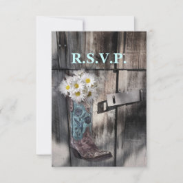rustikale Sommerzeit Cowboy Hochzeit rsvp Reaktion Karte
