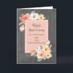 Rustikale Son & Daughter im Jurastudium Karte<br><div class="desc">Glückliche Hochzeitskarte für Jung und Junge im Jura mit rustikalen Blume,  Chalkboard-Muster und herzlichen Vers.</div>