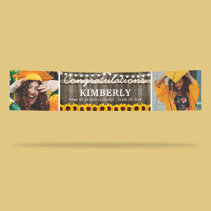 Rustikale Sonnenblume 2023 Abschluss 2 Foto Banner