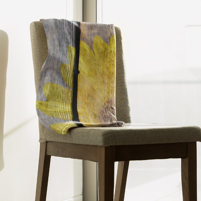 Rustikale Sonnenblume auf Holz Fleecedecke (Von Creator hochgeladen)