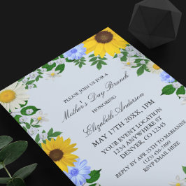 Rustikale Sonnenblume Daisy Blumenmutter Tag Einladung
