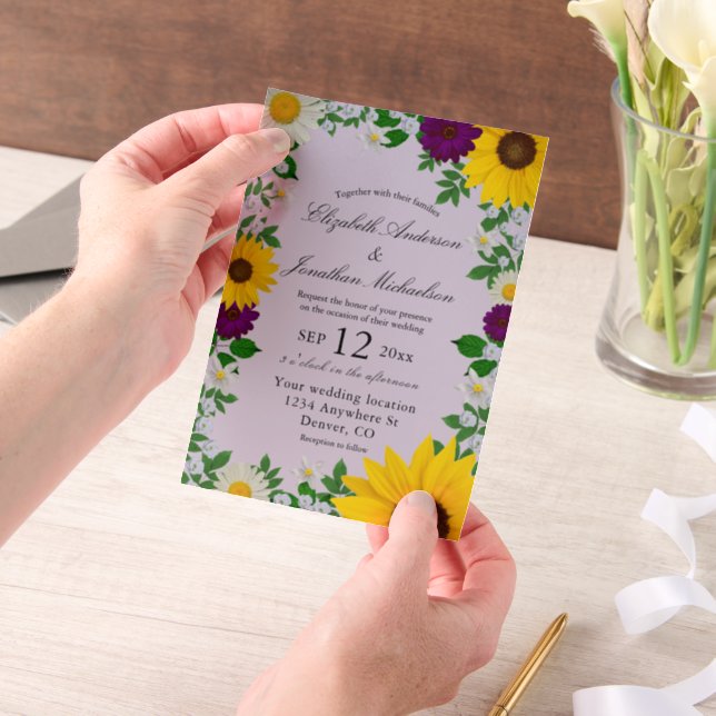Rustikale Sonnenblume Daisy Floral Wedding (Handgehalten)
