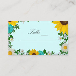 Rustikale Sonnenblume Daisy Floral Wedding Platzkarte