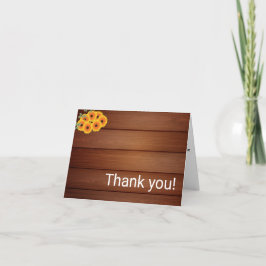 Rustikale Sonnenblume Dankeskarte