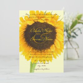 Rustikale Sonnenblume Einladung