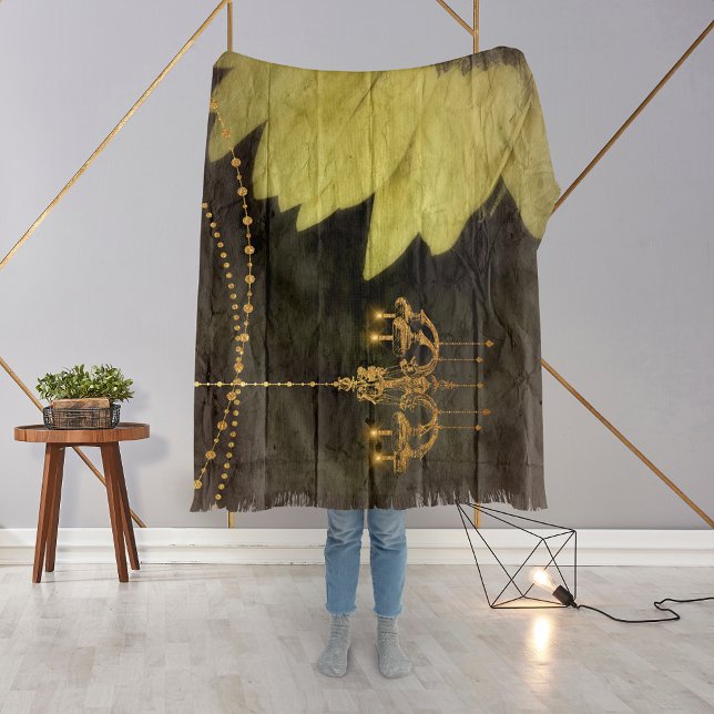 Rustikale Sonnenblume Eleganter Glitzer Bee Decke (Von Creator hochgeladen)