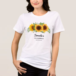 Rustikale Sonnenblume Geburtstag Tri-Blend Shirt