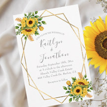 Rustikale Sonnenblume, geometrische Hochzeit