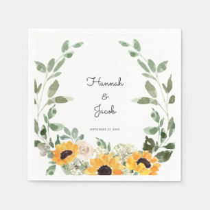 Rustikale Sonnenblume Hochzeit von Napkins Serviette