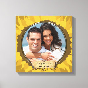 Rustikale Sonnenblume Ihr Foto Leinwanddruck