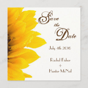 Rustikale Sonnenblume Save the Date