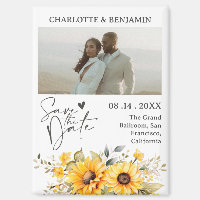Rustikale Sonnenblume Save the Date Hochzeit