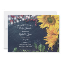 Rustikale Sonnenblume, Schiefer und Lights Babydus