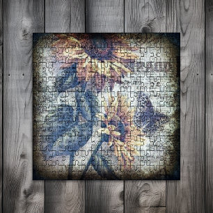 Rustikale Sonnenblume Schmetterling Ephemere Puzzle