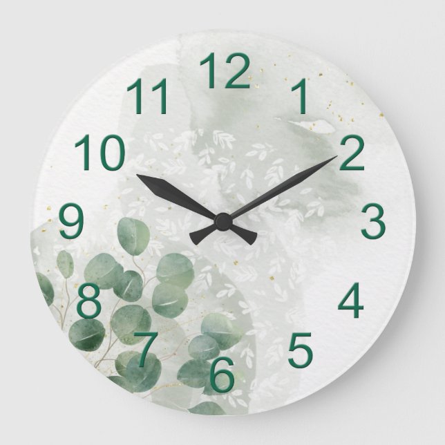 Rustikale Sonnenblume Wohngestaltung Große Uhr (Vorderseite)