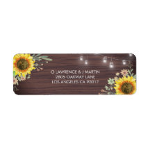 Rustikale Sonnenblume Wood Jar Lights Hochzeit