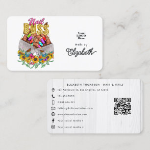 Rustikale Sonnenblumen Afrikanischer Nagelbus Visitenkarte