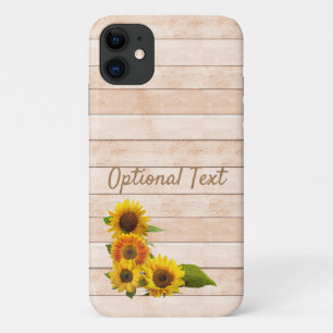 Rustikale Sonnenblumen auf Holz Case-Mate iPhone Hülle