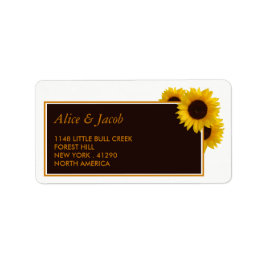 Rustikale Sonnenblumen - Blumenzehen Adressaufkleber