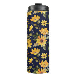Rustikale Sonnenblumen Boho Botanical Thermosbecher