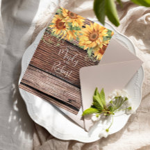 Rustikale Sonnenblumen Bouquet Watercolor Wedding