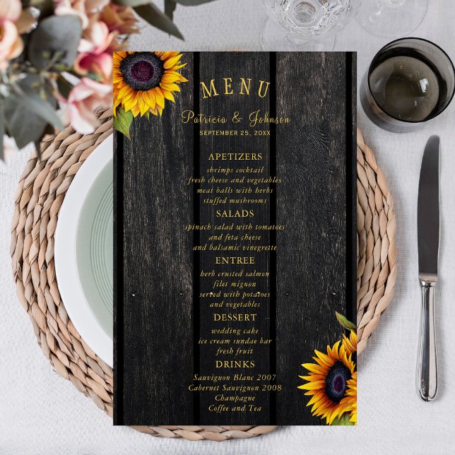 Rustikale Sonnenblumen Budget schicke Hochzeitskar (Von Creator hochgeladen)