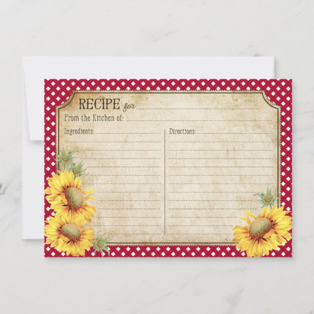 Rustikale Sonnenblumen Country Picinic RSVP Card (Vorderseite)
