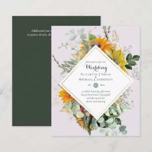 Rustikale Sonnenblumen Eukalyptus Greenery Wedding