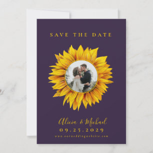 Rustikale Sonnenblumen Foto Hochzeit speichern das Save The Date