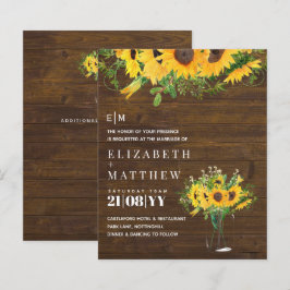 Rustikale Sonnenblumen für Hochzeitsgeschichten