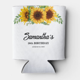 Rustikale Sonnenblumen-Geburtstagsfeier Dosenkühler